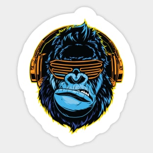 Musical gorilla Sticker